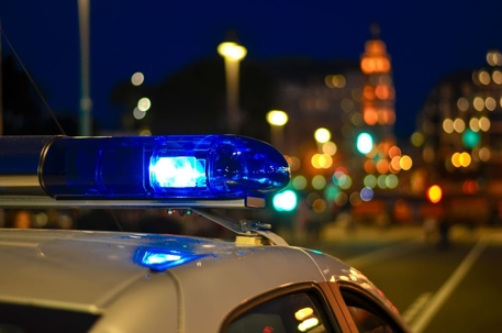 image of a police car in a city