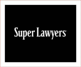 Super Lawyers logo on black background for Palmisano & Goodman, P.A. law firm.